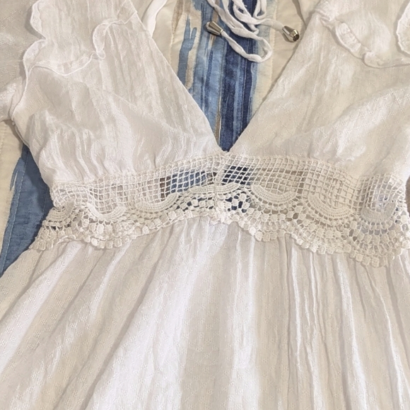 HYFVE White Ruffled Smocked Mini Dress - Picture 8 of 9